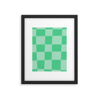 Watermelon Green Checkerboard  Framed Art Print Gallery Image 6