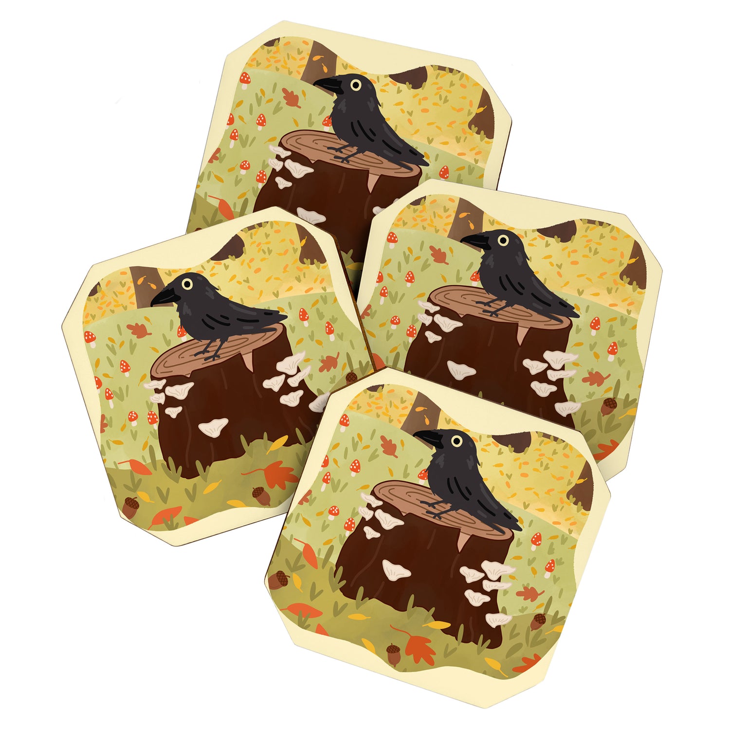 Woodland Crow Coaster Gallery Image 1