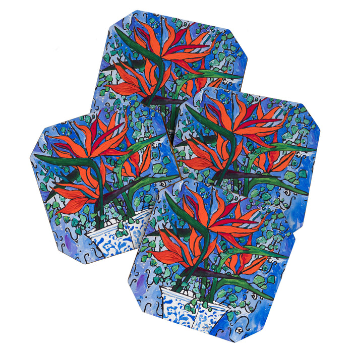 Birds of Paradise in Blue After Matisse Coaster Gallery Image 1