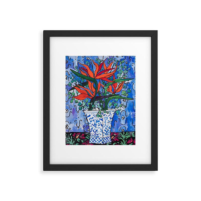 Birds of Paradise in Blue After Matisse Framed Art Print Gallery Image 5