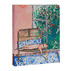 Napping Ginger Cat in Pink Jungle Garden Room Canvas Print Gallery Image 3