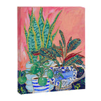 Pink Indoor Plant Still Life with Lion x The Sill Canvas Print Gallery Image 6