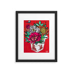 Red Peony Bouquet in Classic Chinese Style Takeout Container San Francisco Pop ArtPainting Framed Art Print Gallery Image 5