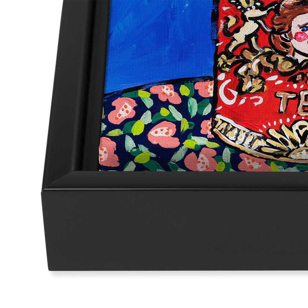 Rex Manning Day Bouquet: Poppy Flowers in Tea Tin Painting Empire Records Nineties Nostalgia Framed Canvas Print Gallery Image 3