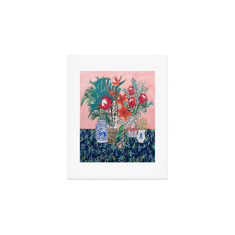 The Domesticated Jungle - Floral Still Life Art Print Gallery Image 1
