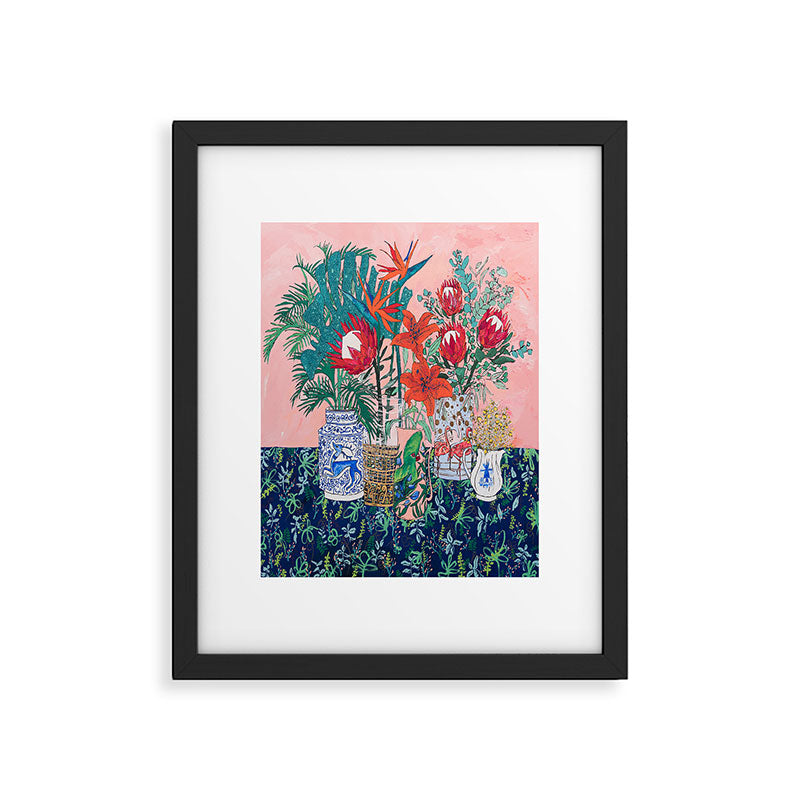The Domesticated Jungle - Floral Still Life Framed Art Print Gallery Image 4