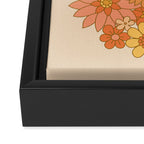 70s Retro Daisy Floral Framed Canvas Print Gallery Image 3