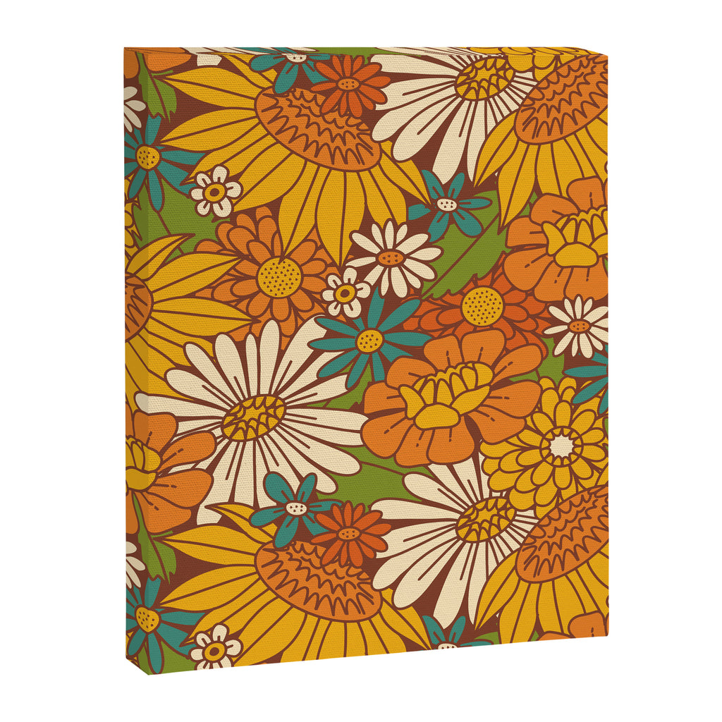 70s Retro Floral Canvas Print Gallery Image 6