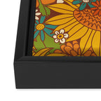 70s Retro Floral Framed Canvas Print Gallery Image 3