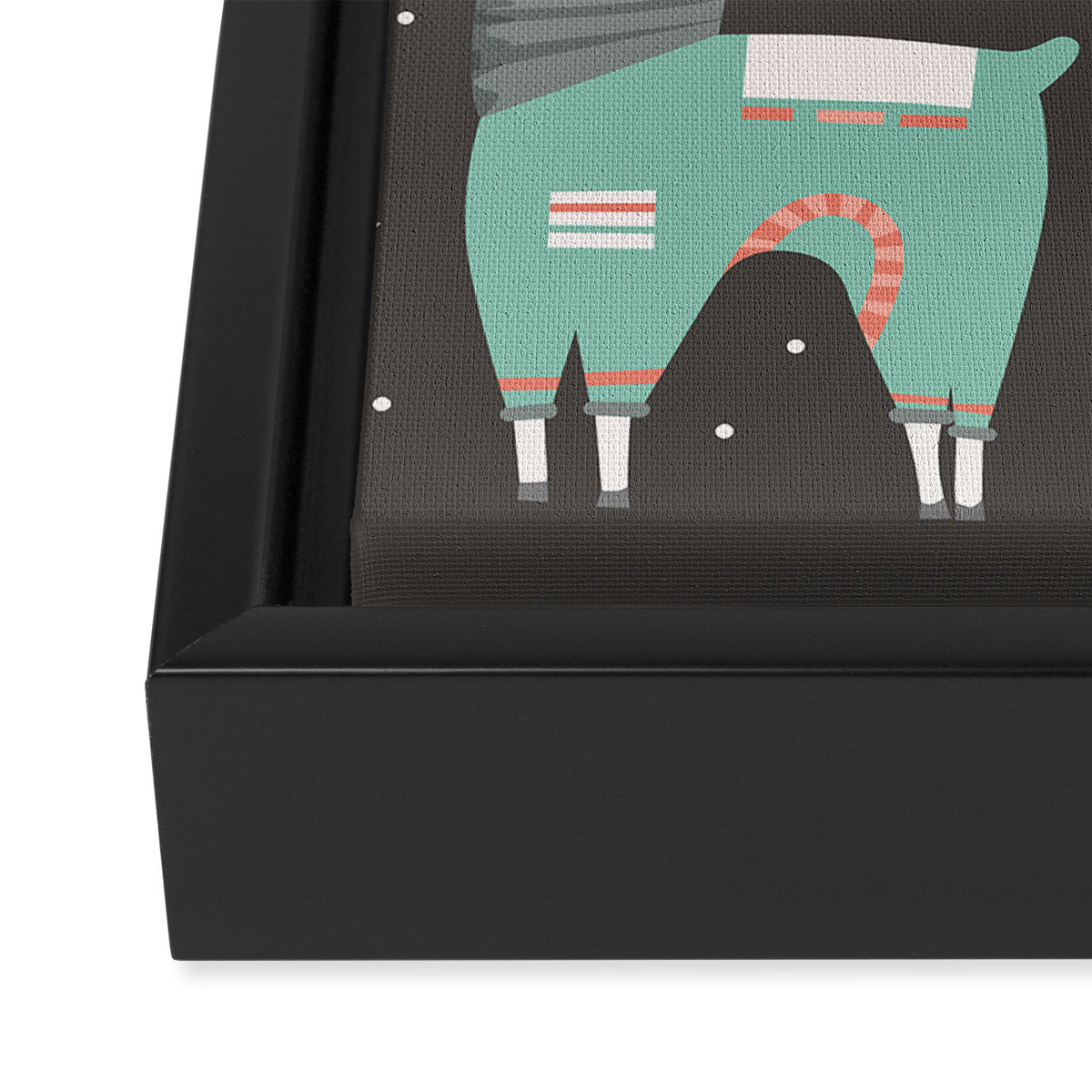 Astronaut Llamas in Space Framed Canvas Print Gallery Image 3