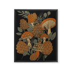 Autumn Mushrooms and Pinecones Framed Canvas Print Gallery Image 6