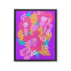 Bold Hibiscus Floral Hot Pink Summer Framed Canvas Print Gallery Image 6