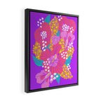 Bold Hibiscus Floral Hot Pink Summer Framed Canvas Print Gallery Image 2