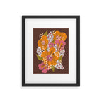 Bold Hibiscus in Retro Eclectic Framed Art Print Gallery Image 5