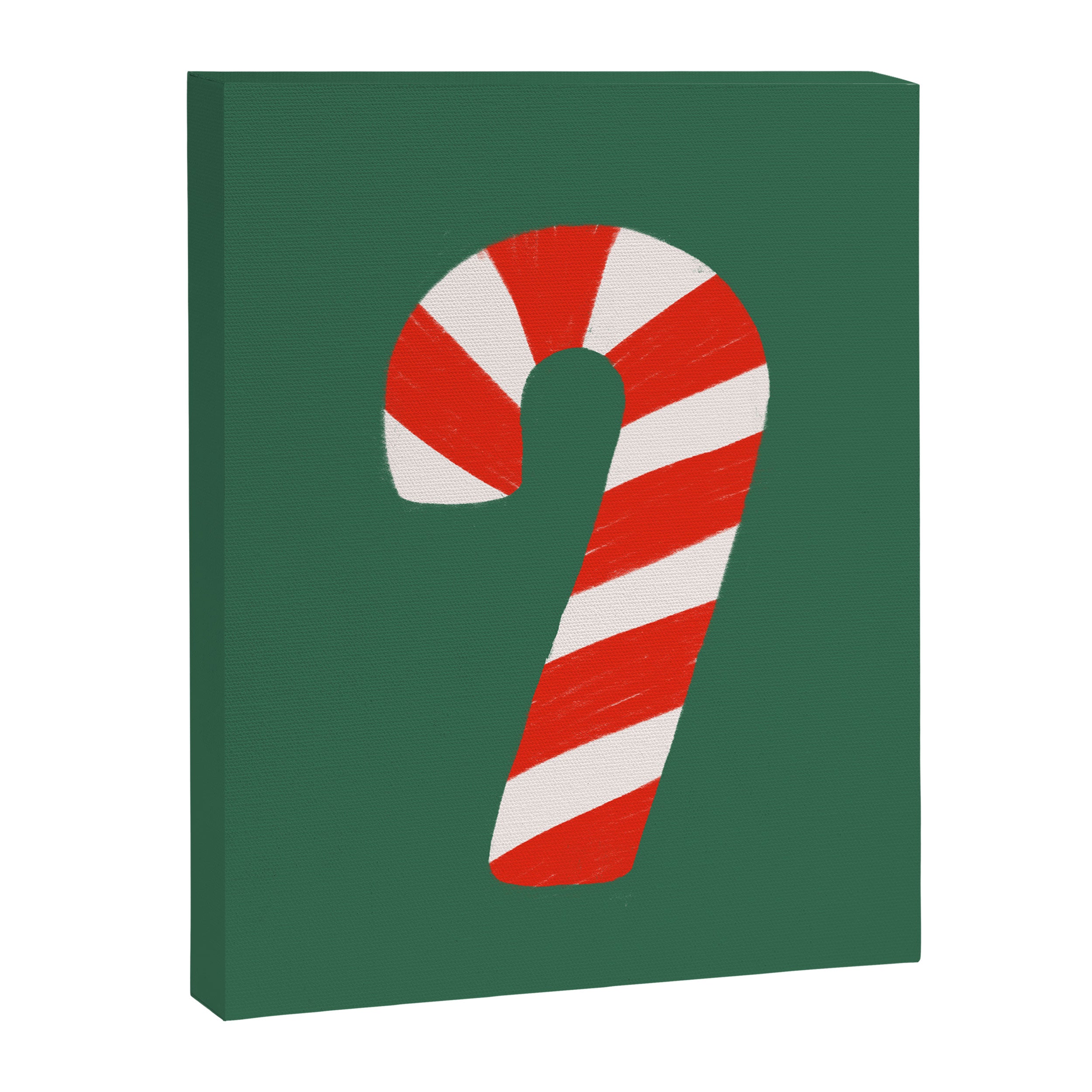 Candy Canes - Green Canvas Print Gallery Image 6
