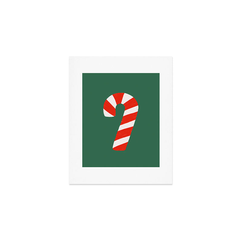 Candy Canes - Green Art Print Gallery Image 1