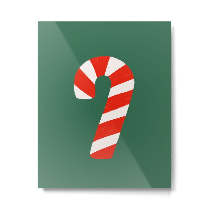 Candy Canes - Green Metal Print Gallery Image 1