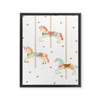 Carousel Horses Framed Canvas Print Gallery Image 6