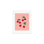 Cherry Kitsch on Pink Art Print Gallery Image 1