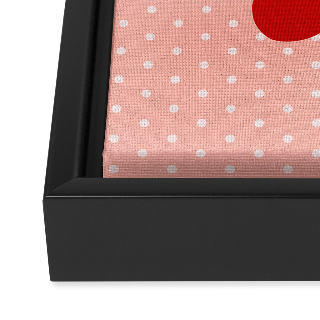 Cherry Kitsch on Pink Framed Canvas Print Gallery Image 3
