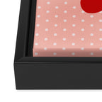 Cherry Kitsch on Pink Framed Canvas Print Gallery Image 3