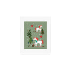 Christmas Winter Unicorn Pattern Art Print Gallery Image 1