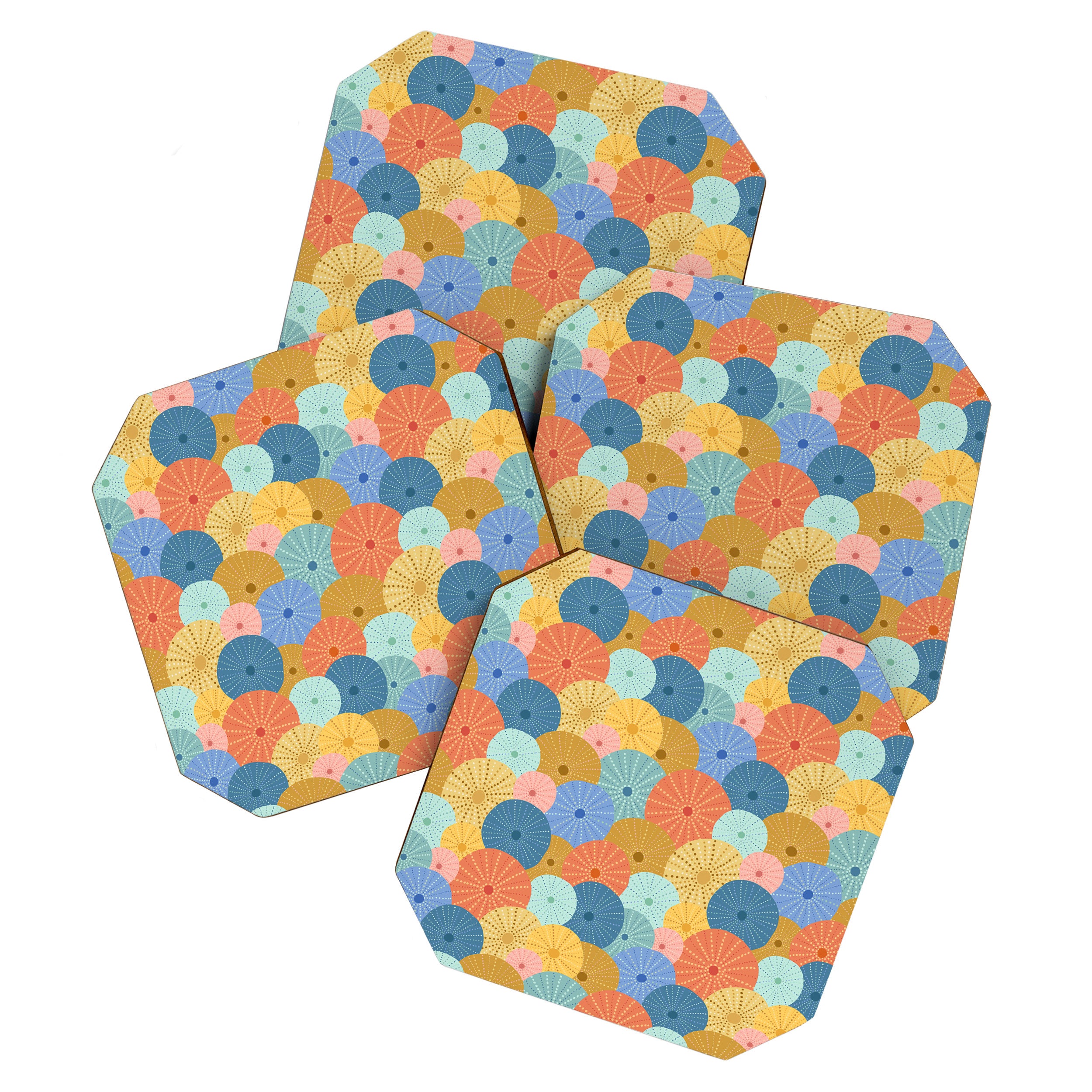 Coloful Sea Urchins 2 Coaster Gallery Image 1