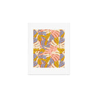 Color Block Monstera Pink + Lavender Art Print Gallery Image 1