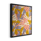 Color Block Monstera Pink + Lavender Framed Canvas Print Gallery Image 2