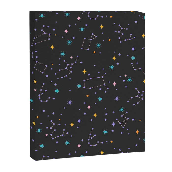 Colorful Night Sky on Black Canvas Print Gallery Image 1
