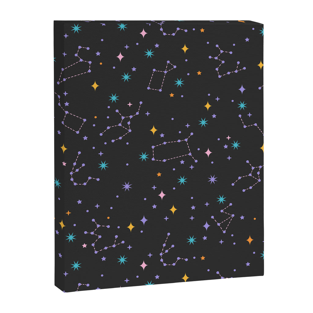 Colorful Night Sky on Black Canvas Print Gallery Image 6