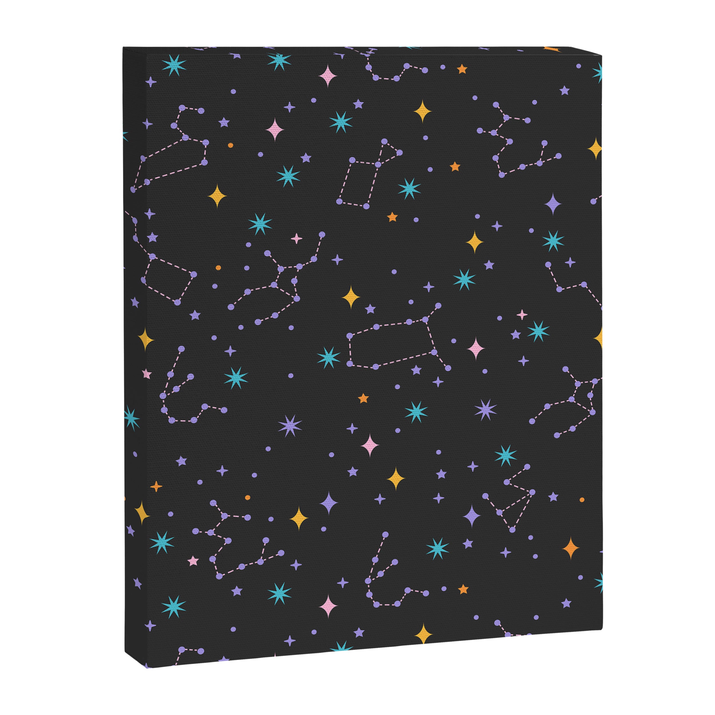 Colorful Night Sky on Black Canvas Print Gallery Image 6