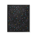 Colorful Night Sky on Black Framed Canvas Print Gallery Image 6