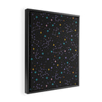 Colorful Night Sky on Black Framed Canvas Print Gallery Image 2