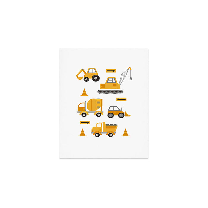 Construction Trucks Art Print Gallery Image 1