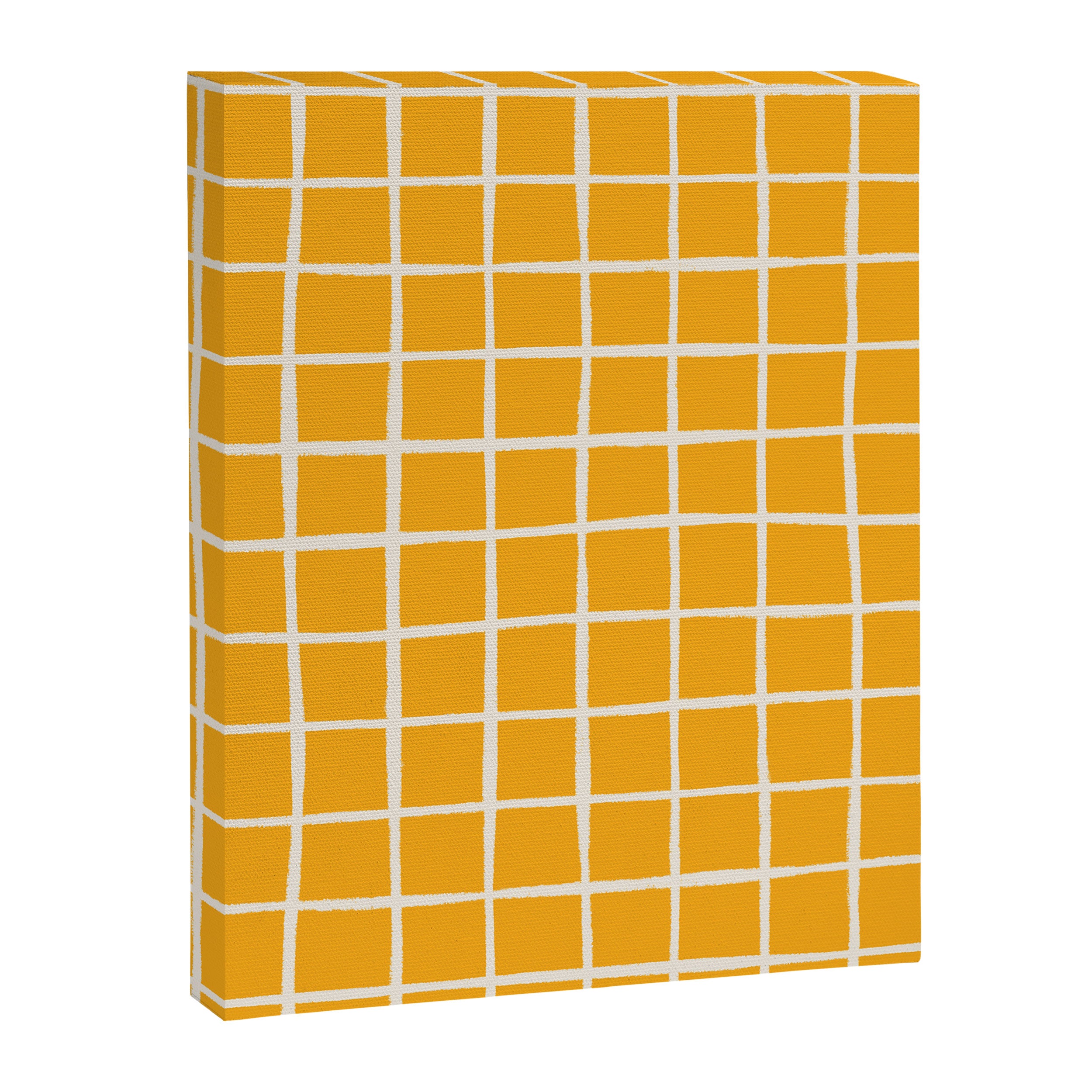 Criss Cross Stripes - Saffron Yellow Canvas Print Gallery Image 8