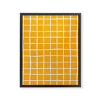 Criss Cross Stripes - Saffron Yellow Framed Canvas Print Gallery Image 8