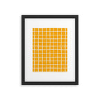 Criss Cross Stripes - Saffron Yellow Framed Art Print Gallery Image 6