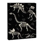 Dinosaur Fossils on Black Canvas Print Gallery Image 6