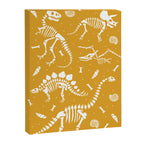 Dinosaur Fossils on Mustard Yellow Canvas Print Gallery Image 3