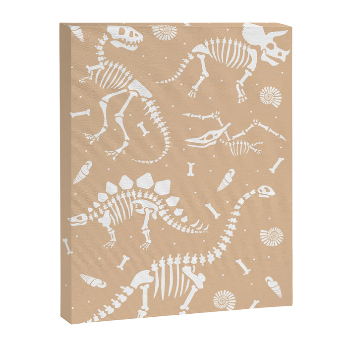 Dinosaur Fossils on Taupe Canvas Print Gallery Image 1
