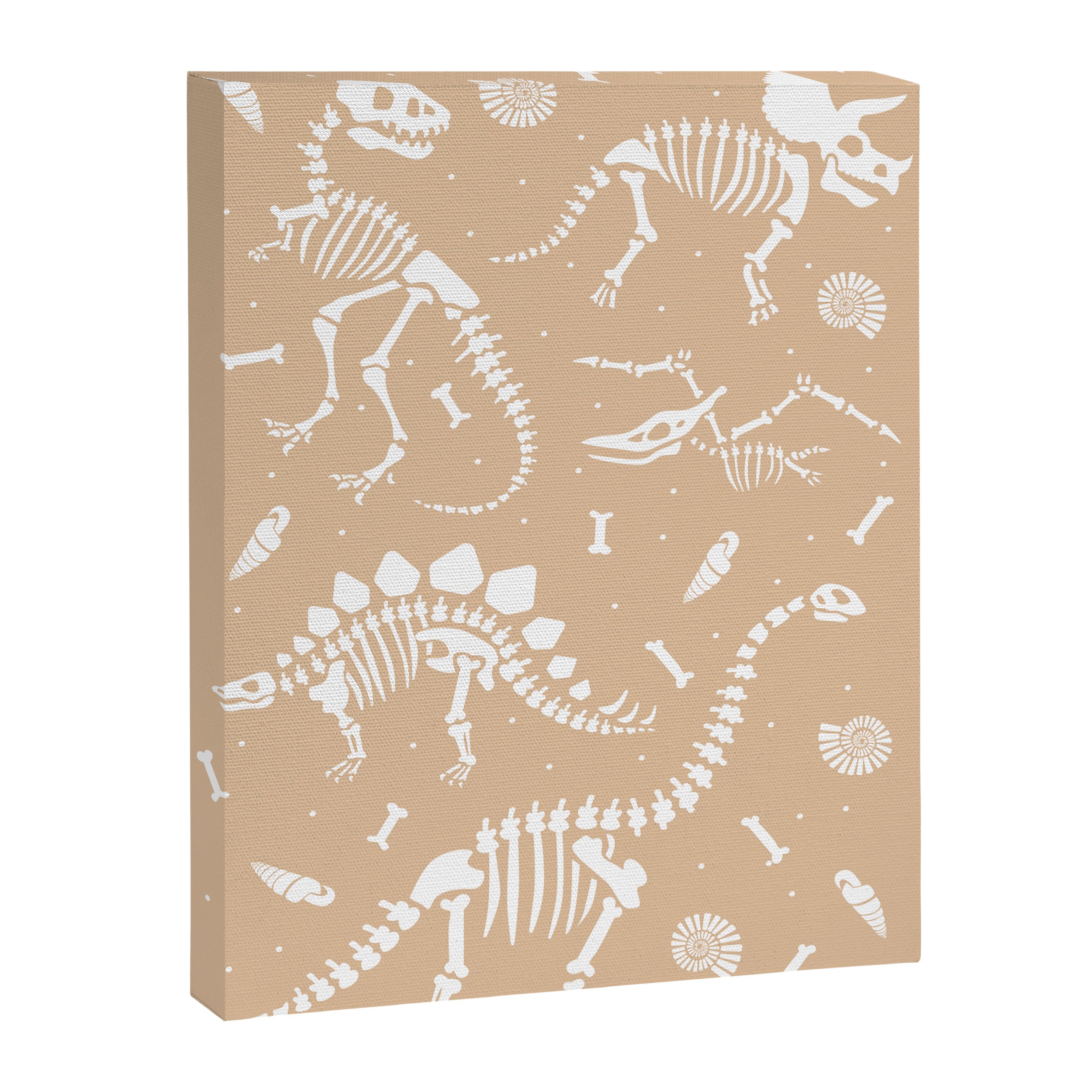 Dinosaur Fossils on Taupe Canvas Print Gallery Image 6