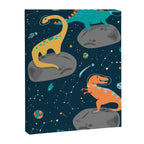 Dinosaurs Floating on an Asteroid Canvas Print Gallery Image 6