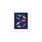 Dinosaurs in Space Art Print Gallery Image 1