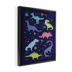 Dinosaurs in Space Framed Canvas Print Gallery Image 2