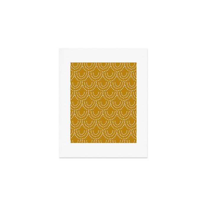 Dotted Scallop in Gold Art Print Gallery Image 1