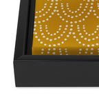 Dotted Scallop in Gold Framed Canvas Print Gallery Image 3