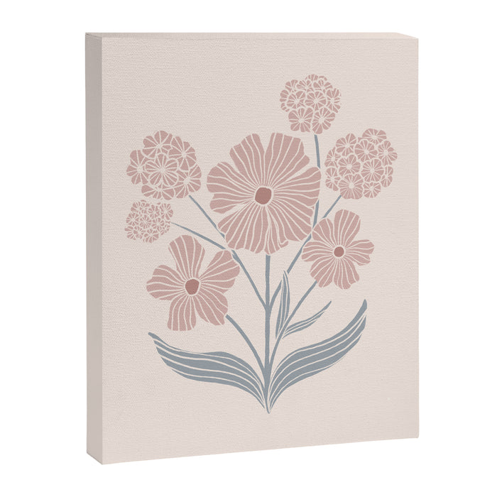 Dusty Rose Classic Floral Canvas Print Gallery Image 1