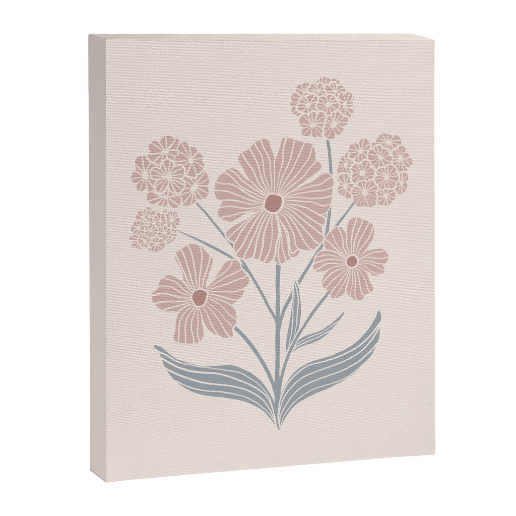 Dusty Rose Classic Floral Canvas Print Gallery Image 6