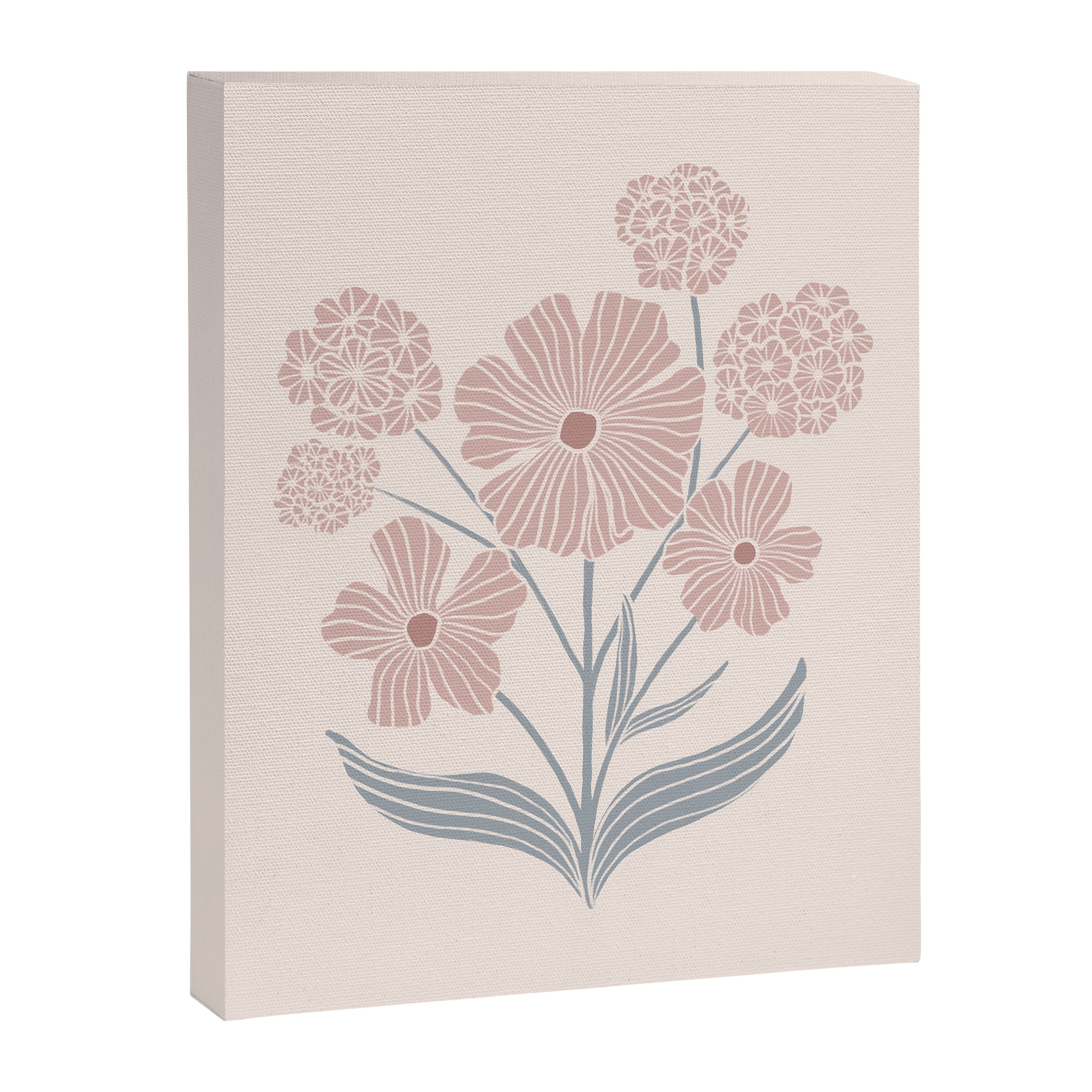 Dusty Rose Classic Floral Canvas Print Gallery Image 6